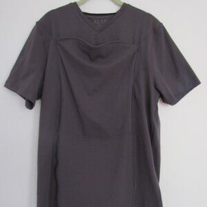 LALABU Baby Dad Shirt Sz Large Dark Gray Baby Pouch Carrier Short Sleeve Casual